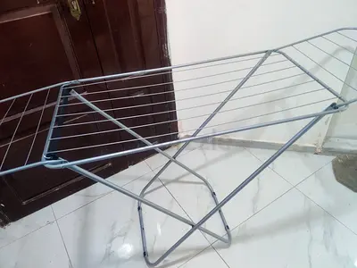 Foldable Metal Clothes Drying Rack - Lightweight, Used