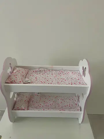 WOOD DOLL BUNK BED