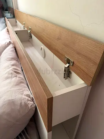 King Bed with Storage Headboard – AED 1300