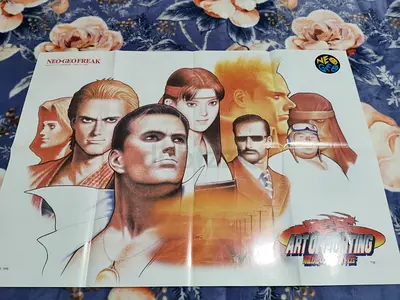 Neo Geo Art of Fighting Promotional Poster - Vintage Arcade Artwork