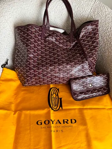 Authentic Goyard Saint Louis handbag, burgundy color, excellent condition, receipt is available