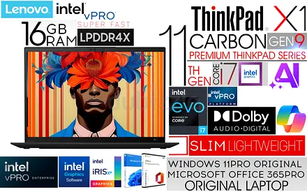 SPECIAL EDITION X1 CARBON GEN9 / 11TH GEN i7 PRO / 16GB RAM DDR4-X A+ GRADE ORIGINAL LAPTOP