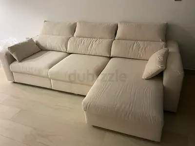 Ikea Eskelstuna L shape sofa bed Beige Excellent Condition