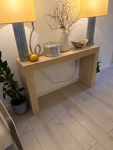 Modern Natural Travertine Console Table