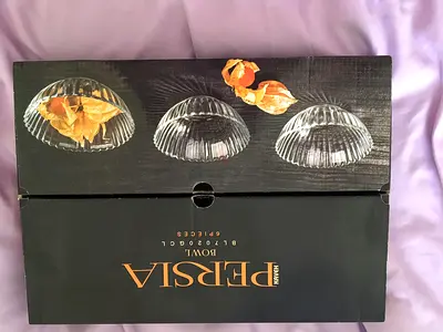 Set of 6 Perisa Royal Glass Bowls — New in Box