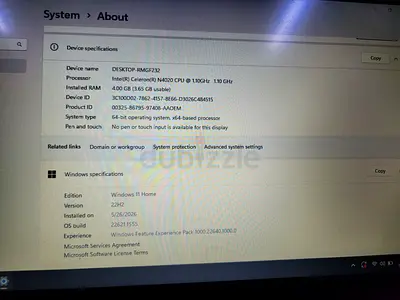 Laptop Lenovo Intel Celeron N4020, 4GB RAM, Windows 11 Home