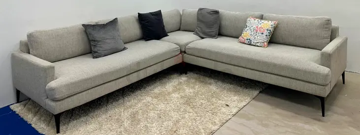Like new condition west elm corner sofa