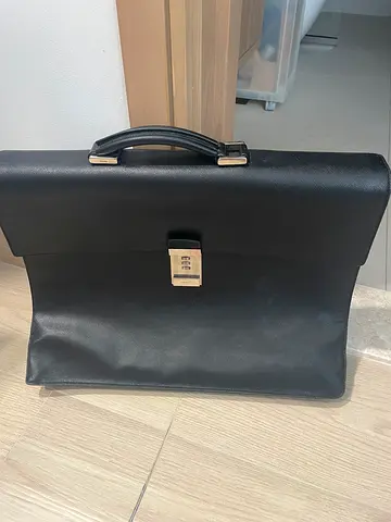 Mens Prada Briefcase Black