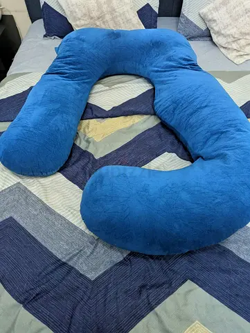 Full Body Pregnancy / Nursing Support Pillow (U-Shaped) - Blue