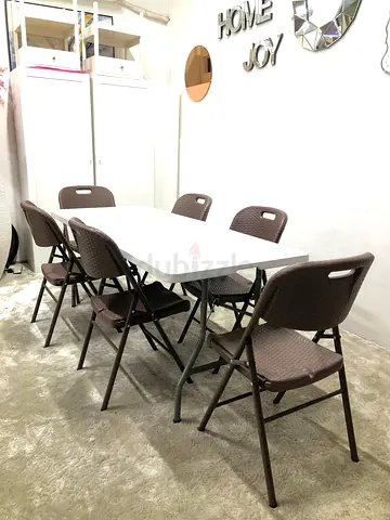 6-chairs Folding dining set