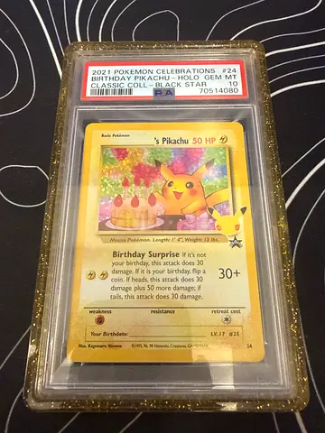 Pokémon Celebrations Pikachu Birthday Surprise PSA 10 Card (Black Star Promo)