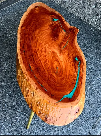 Live edge solid wood coffee table