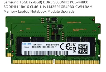 Samsung 16GB (2x8GB) DDR5 5600MHz SODIMM Laptop RAM - Like New