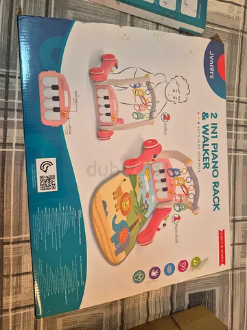 2-in-1 Baby Piano Rack and Walker - Musical Activity Toy