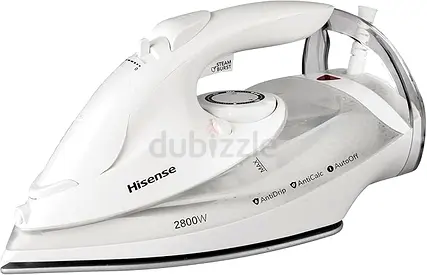 Hisense Steam Iron for Clothes-2800W Powerful Steam of 30 gm/min, water tank with 0.3 L,
