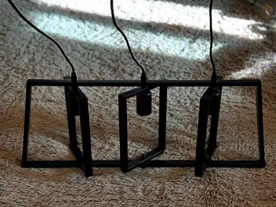 Modern Industrial 3-Light Pendant Track Lamp - Black Metal