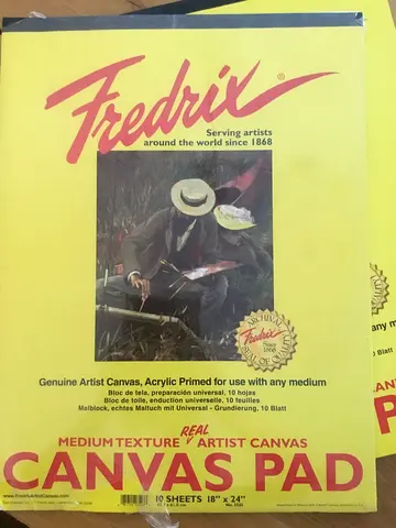 2x Fabriano/ Fredrix Medium Texture Canvas Pads - Brand New (Unused)