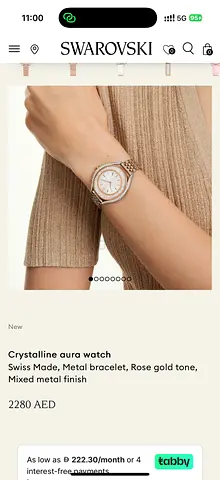 Brand new Swarowski aura watch original and packed. 2300 aed on the website, asking price 1500.