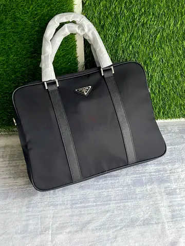 Prada Nylon Saffiano Leather briefcase