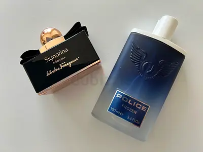 His  Hers Perfume Bundle - Ferragamo Signorina + Police Frozen, Full Bottles