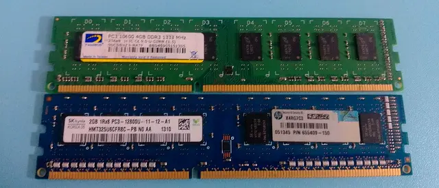 SK Hynix 2GB + Twinmos 4GB DDR3 Desktop RAM PC3-12800U / PC3-10600(USED)