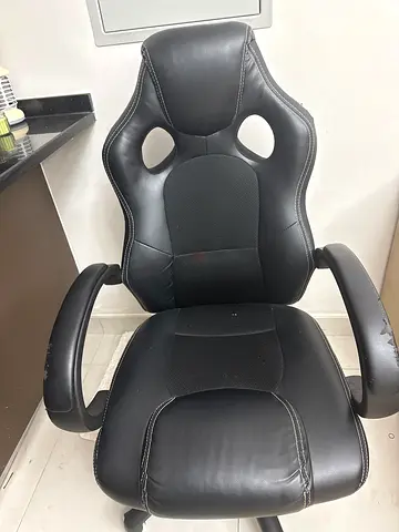 Ergonomic Black Leather Office and Gaming Chair