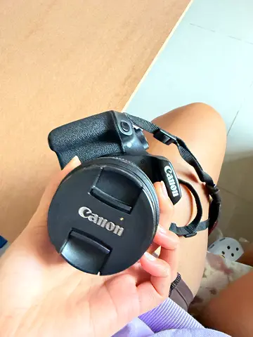 Canon DSLR Camera with Lens and Strap