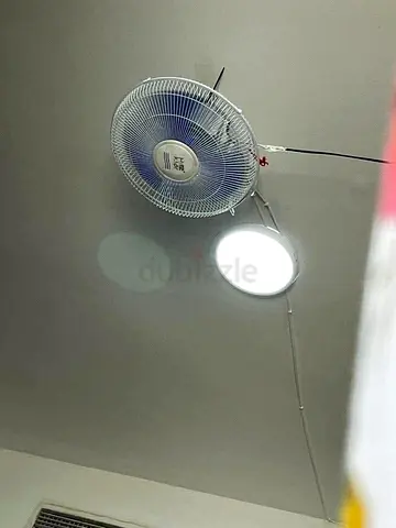 Ceiling-mounted Oscillating Wall Fan – Used, Working Condition