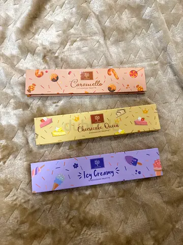 Assorted Eyeshadow Palettes - Caramello, Cheesecake Queen, and Icy Creamy