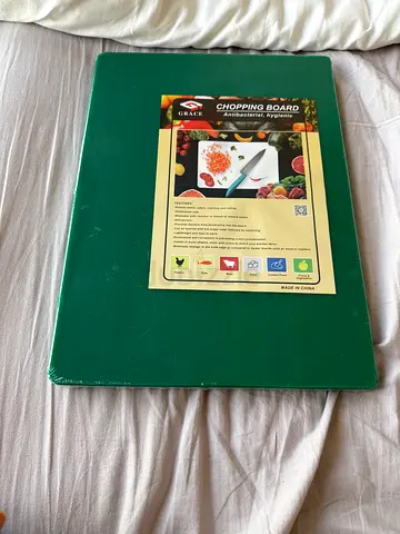 Large Green Plastic Chopping Board - New, Still Wrapped