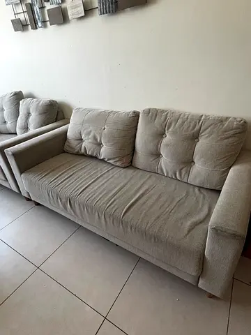 Light grey 3-seater sofa in good condition