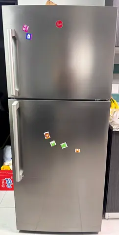 Hoover Stainless Steel Double Door Refrigerator - excellent Working Condition-Purchased in 2024