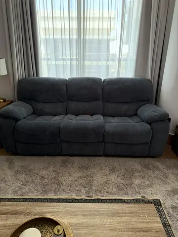 Fabric Modular Recliner Sofa Set (2 Seater + 3 Seater) + Accent 1 seater  foot stool