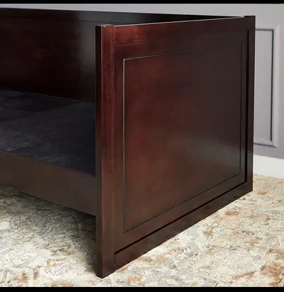 Dark Wood Single Bed Frame