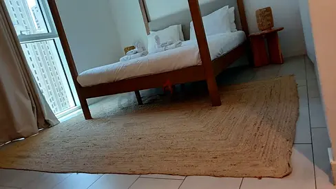 Large Rectangular Natural Jute Rug