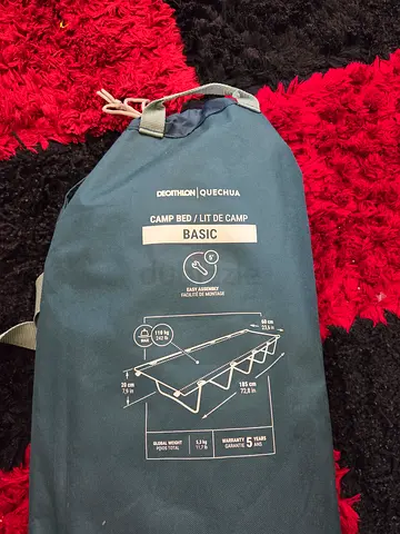 Quechua Basic Camp Bed / Folding Camping Cot - Not Used