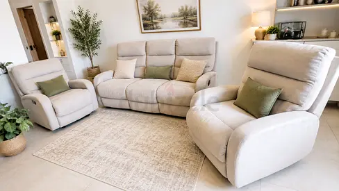 Sofa set for sale with free cushions and sofa cover