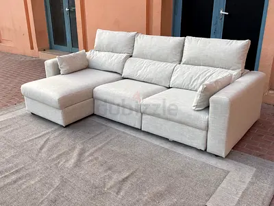 Ikea Eskelstuna L shape sofa bed Beige Excellent Condition