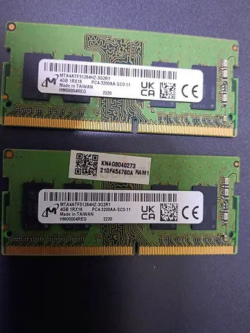 Pair of 4GB DDR4 3200 MHz SODIMM Laptop RAM (2 x 4GB)