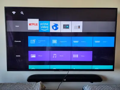 Sony 50 Smart LED TV wall-mounted. Good working condition