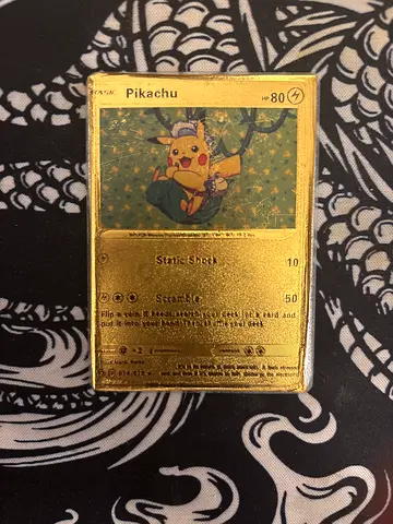 Gold Pikachu Collectible Card (Single) - Mint Condition