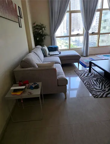 Light grey 3-seater fabric sofa, good condition