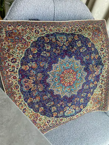 Handmade Persian silk cushion cover