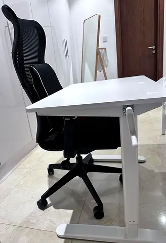 Hight adjustable desk  ergonomic chair + lumbar support free