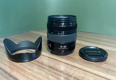 Panasonic Lumix G 12-35mm f/2.8 II ASPH Lens with Hood and Cap - Good Condition