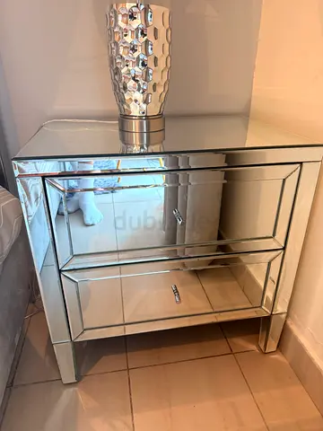 Pair of bedside tables - mirror