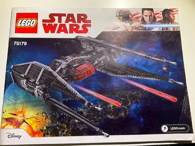 LEGO Star Wars: Kylo Rens Tie Fighter (75179) - 2018 (retired) - 100% Complete W/ Instructions