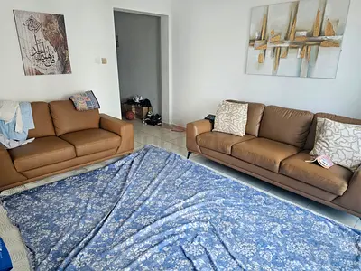 Two Brown Leather Sofas - 3-Seater and 2-Seater, Excellent Condition