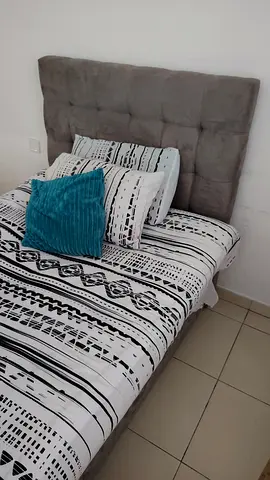 Grey single bed