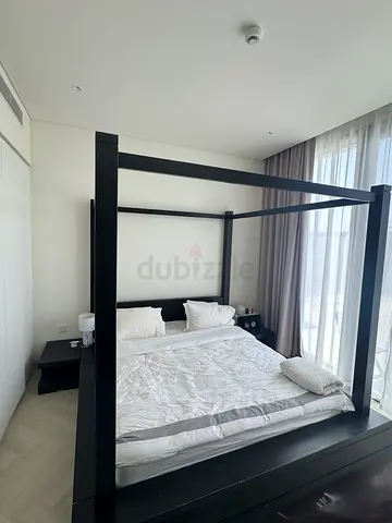 Bed with mattress and side table for sale 500